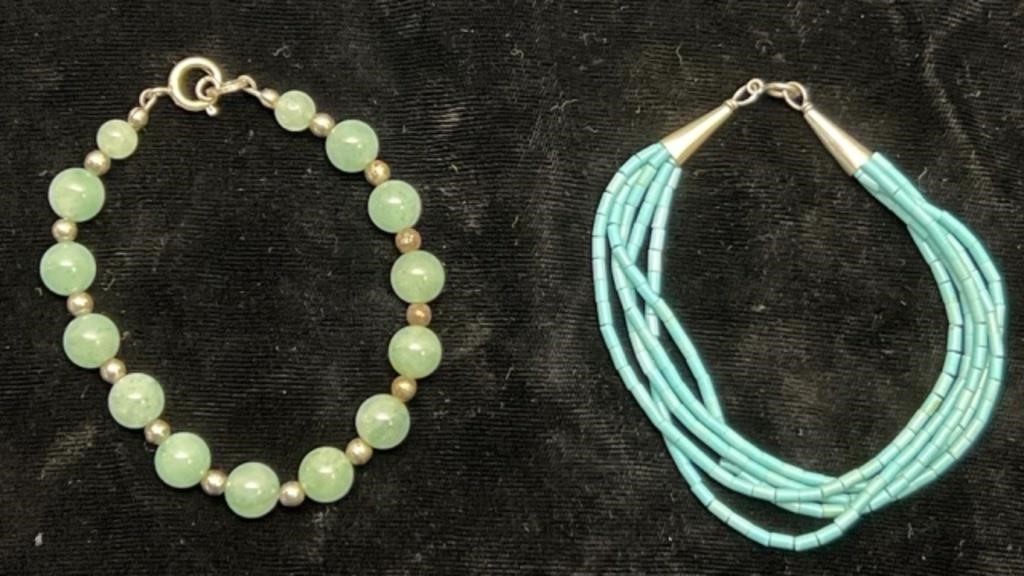 (2) Vintage Bracelets; Turquoise & More