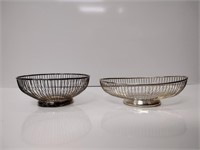 Silver Plated Wire Bowls