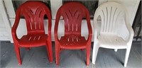 lot of 3 Plastic Chairs