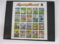 Legends of Baseball Postal Stamps in Frame