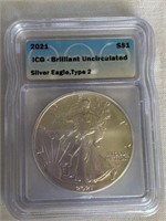 Brilliant Uncirculated Silver Eagle Type II