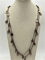Joan Rivers Copper Tone Coin Dangle Necklace