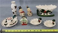 Lefton China Christmas Glassware/ Figures