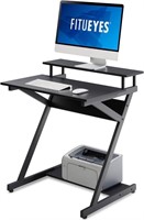 FITUEYES 27 Computer Desk with Monitor Shelf