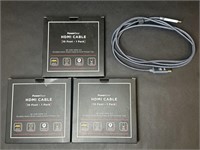 Three Power Bear HDMI Cables & HDMI Cable Grey