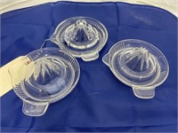 3 Glass Juicers 5"