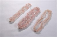 Natural Rose Quartz Chip Bead Strands