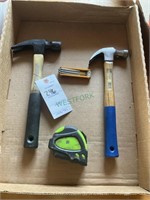 Hammers, tape measure, Allen wrenches