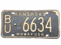 1969 Kansas License Plate