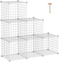 (N) C&AHOME Wire Storage Cubes, Metal Grids Book S
