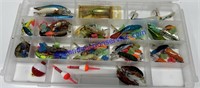 Box Of Different Lures And Bobbers