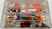 Box Of Different Kinds Of Bobbers
