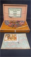 Vintage wooden coloring box