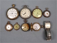(9) Pocket Watches & Wrist Watch for Repair