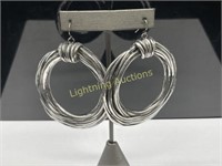 STERLING SILVER CONTEMPORARY DANGLE EARRINGS