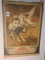 Vintage Poster Hunting Dog w/ Western Ammunition