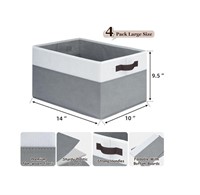 2 PCS-CRIUSIA SET OF 4 FOLDABLE STORAGE CONTAINERS