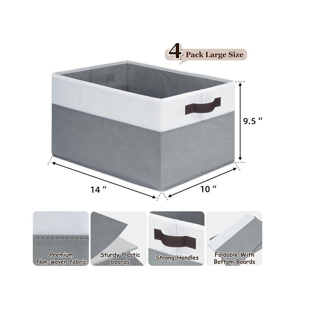 6 PCs CRIUSIA SET OF 4 FOLDABLE STORAGE CONTAINERS