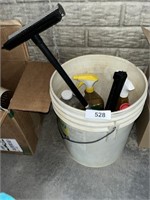 Bucket with Car Care Items (partials)