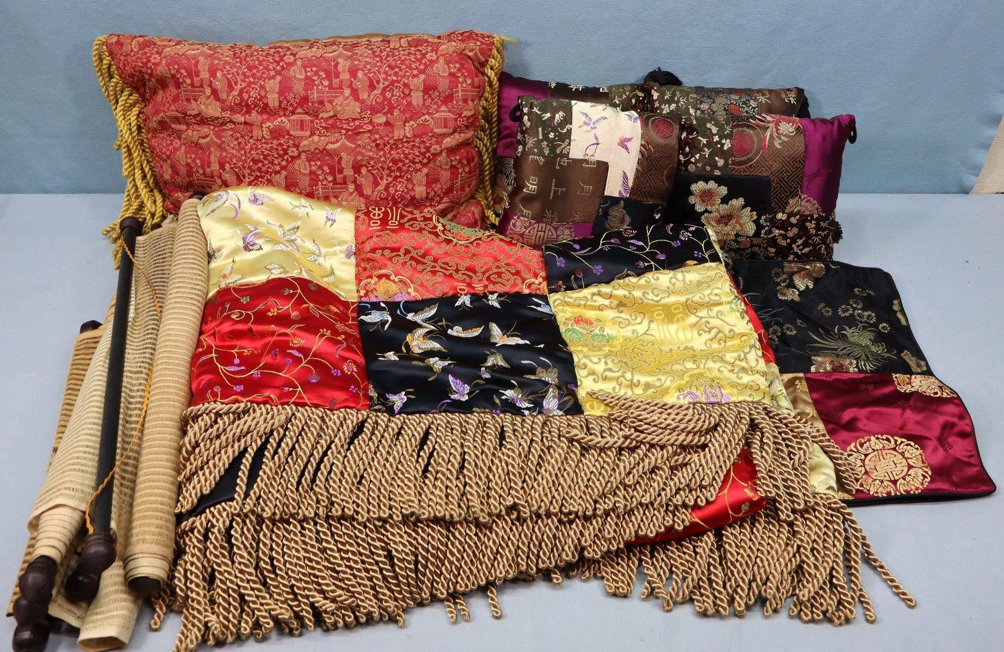 Asian Style Blanket & 5 Pillows