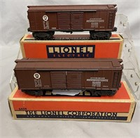 2 Like New Boxed Lionel 2458 PRR Boxcar
