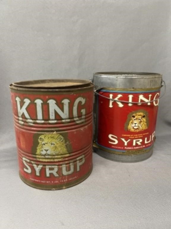 (2) King Syrup Cans