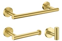 Nolimas 3-Pieces Brushed Gold Bathroom Hardware