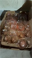 Large lot of pink cups