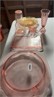Pink cake plate, tumble up and additional