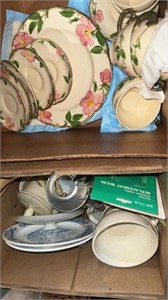 2 box lots of dishes