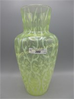 Victorian 11.5" topaz opal Spanish Lace vase