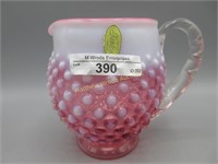 Fenton cranberry opal Hobnail 4.5" pitcher