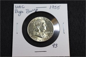 1955 "Bugs Bunny" Franklin Half Dollar UNC