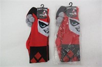 (2) Harley Quinn Knee High Socks