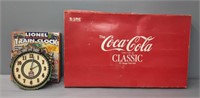 K-Line The Coca-Cola Train & Lionel Train Clock