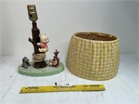 Vintage Winnie The Pooh Lamp with Shade