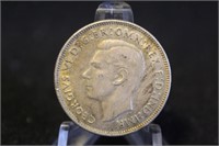 1943 Australia 2 Shilling Silver Coin
