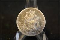 1885 Mexico 25 Centavos Silver Coin