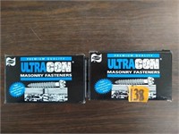 (2) 100-pc Elco Ultra Con 1/4" x 2-1/4" Fasteners