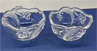 Mikasa Clear Crystal Raised Grape Design Bowls