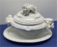 Porcelain Soup Tureen , Made in Italy