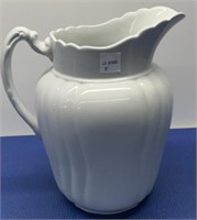 Large White Pitcher 11” h