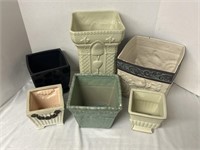 6 Ceramic Planter Pots