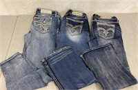 3 Rock Revival Jeans- Women's Size 34
