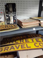 6 Cardboard  Signs-George Concrete Gravel Co.,