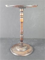 Vintage round walnut stand 23"h x 14"diam