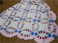 Double Wedding Ring quilt top 88x88 approx. large