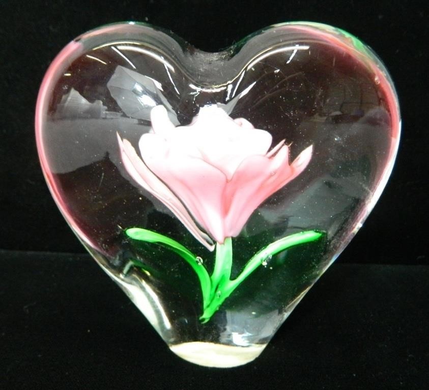 PINK FLOWER PAPER WEIGHT