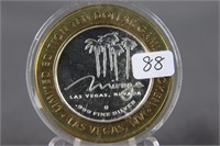 .999 Silver Poker Chip - Mirage - Las Vegas, NV "D