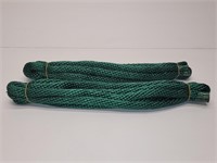 2pk Green Braided Nylon Rope 3/4 in x 13 ft